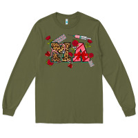 Army Green valentines day ma Long Sleeve Tee - NancyCooperArtShop