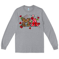 Heather Grey valentines day ma Long Sleeve Tee - NancyCooperArtShop