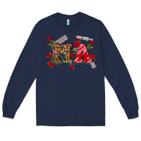 Navy valentines day ma Long Sleeve Tee - NancyCooperArtShop