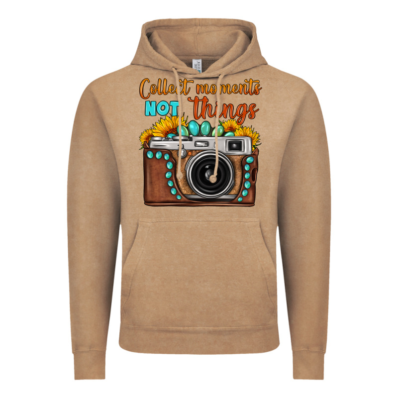 Collect Moments Not Things Sunflower Gemstone Vintage Camera Vintage Hoodie by FaDigitalArtStudio | Teevron