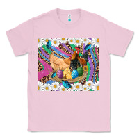 Bubblegum Pink easter farm chicken chick rooster daisys butterfly sunflower eggs glit Classic Tee - Artiststas