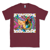 Burgundy easter farm chicken chick rooster daisys butterfly sunflower eggs glit Classic Tee - Artiststas