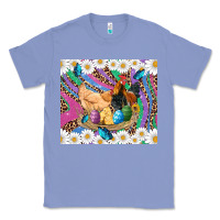 Colony Blue easter farm chicken chick rooster daisys butterfly sunflower eggs glit Classic Tee - Artiststas