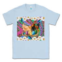 Dusty Blue easter farm chicken chick rooster daisys butterfly sunflower eggs glit Classic Tee - Artiststas