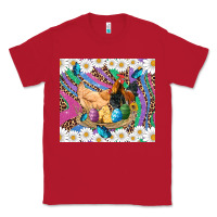 Red easter farm chicken chick rooster daisys butterfly sunflower eggs glit Classic Tee - Artiststas