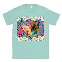 Seafoam easter farm chicken chick rooster daisys butterfly sunflower eggs glit Classic Tee - Artiststas