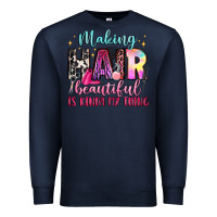 Navy making hair beautiful is kinda my thing Premium Sweatshirt - LillyAllenDesigns