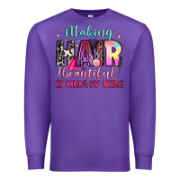 Purple making hair beautiful is kinda my thing Premium Sweatshirt - LillyAllenDesigns