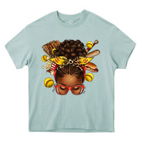 Arona softball afro messy bun Heavy Core Tee - texasbilliewilder