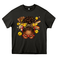 Asphalt softball afro messy bun Heavy Core Tee - texasbilliewilder