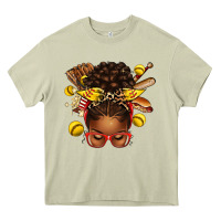 Mossy softball afro messy bun Heavy Core Tee - texasbilliewilder