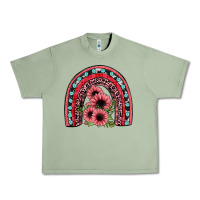 Oil Green valentines sunflower rainbow Urban Heavy Tee - JahusDesignShop