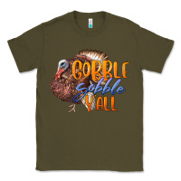 Army Green Fall Gobble Gobble Y'all Classic Tee - LillyAllenDesigns