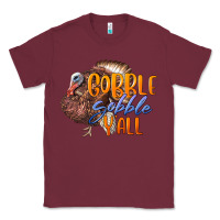 Burgundy Fall Gobble Gobble Y'all Classic Tee - LillyAllenDesigns