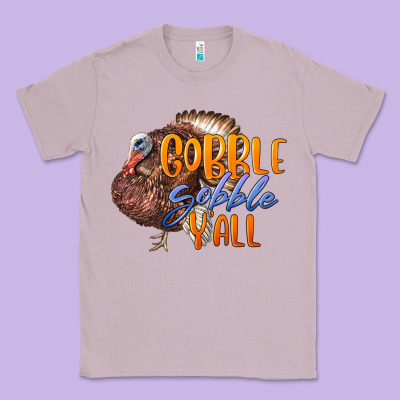 Fall Gobble Gobble Y'all Classic Tee Designed By Lillyallendesigns