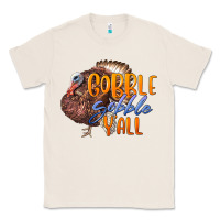 Natural Fall Gobble Gobble Y'all Classic Tee - LillyAllenDesigns