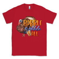 Red Fall Gobble Gobble Y'all Classic Tee - LillyAllenDesigns