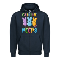 Navy chillin' with my peeps Zipper Hoodie - MaliasSmallBusiness