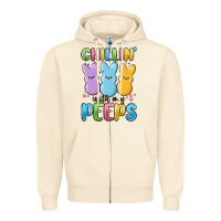 Sandshell chillin' with my peeps Zipper Hoodie - MaliasSmallBusiness