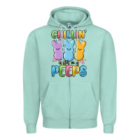 Seafoam chillin' with my peeps Zipper Hoodie - MaliasSmallBusiness