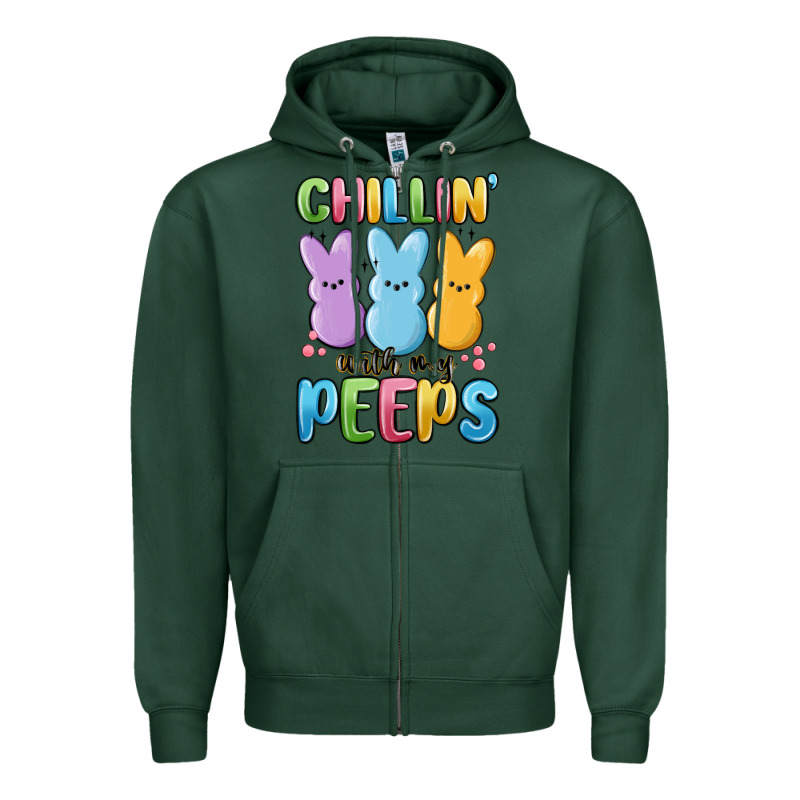 Chillin' With My Peeps Zipper Hoodie by MaliasSmallBusiness | Teevron