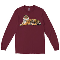 Burgundy Tiger Long Sleeve Tee - LillyAllenDesigns