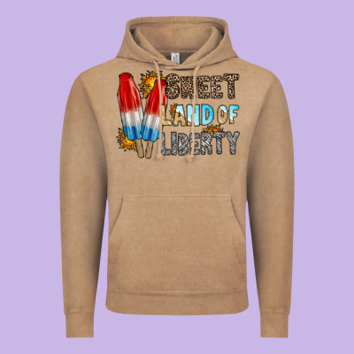 Sweet Land Of Liberty Vintage Hoodie Designed By Racoondesign