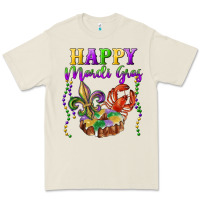 Bone Happy Mardi Gras Fleur De Lis King Cake Crawfish Premium Tee - RanaPortraitStore