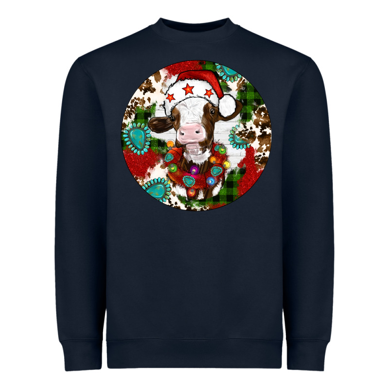 Christmas Cow Gemstone Heavyweight Sweatshirt by Artiststas | Teevron