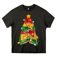 Asphalt christmas book tree Heavy Core Tee - Zillion Design Studio