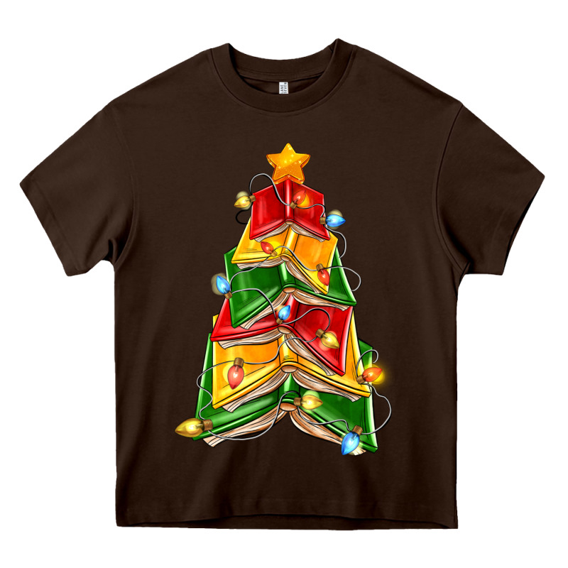 Christmas Book Tree Heavy Core Tee by Zillion Design Studio | Teevron