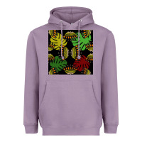 Lavender african and leaf seamless pattern Heavyweight Hoodie - BundleAndBundleShop