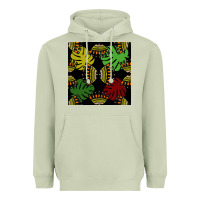 Matcha african and leaf seamless pattern Heavyweight Hoodie - BundleAndBundleShop