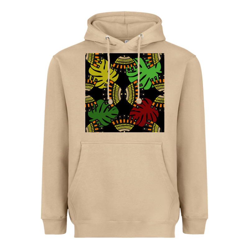 African And Leaf Seamless Pattern Heavyweight Hoodie by BundleAndBundleShop | Teevron
