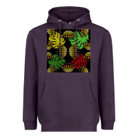 Plum african and leaf seamless pattern Heavyweight Hoodie - BundleAndBundleShop