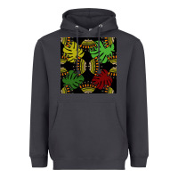 Smoke african and leaf seamless pattern Heavyweight Hoodie - BundleAndBundleShop