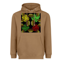 Toasted Coconut african and leaf seamless pattern Heavyweight Hoodie - BundleAndBundleShop