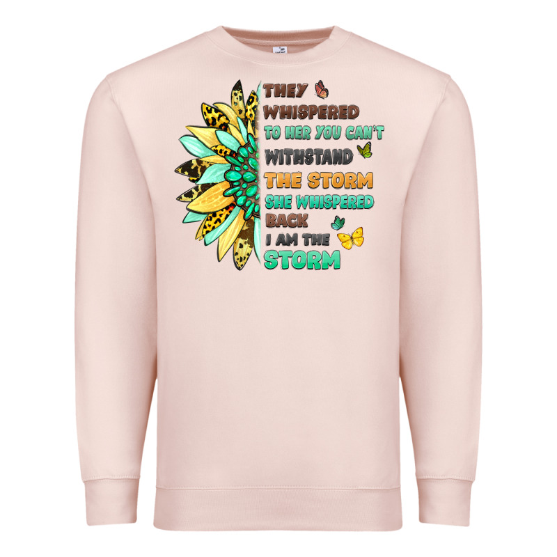 Inspirational Flower And Quote Design Premium Sweatshirt by LillyAllenDesigns | Teevron