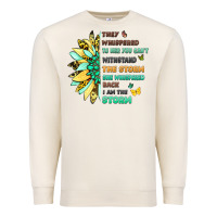 Sandshell inspirational flower and quote design Premium Sweatshirt - LillyAllenDesigns