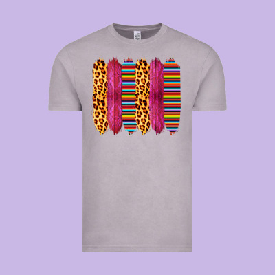 Pink Leopard Serape Brush Strokes Vintage Tee Designed By Bettercallsaul