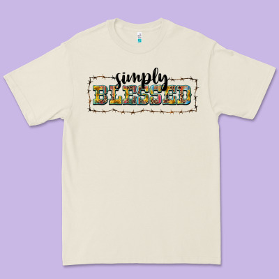 Simply Blessed Premium Tee Designed By Barkaloodesign