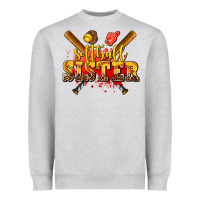 Heather Grey softball sister Heavyweight Sweatshirt - AdoDesignShop