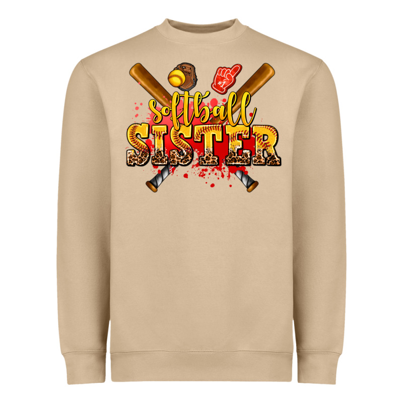 Softball Sister Heavyweight Sweatshirt by AdoDesignShop | Teevron