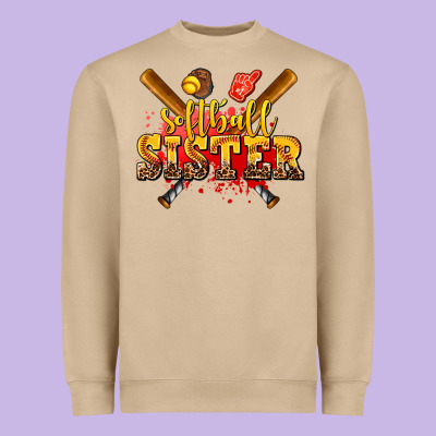 Softball Sister Heavyweight Sweatshirt Designed By Adodesignshop