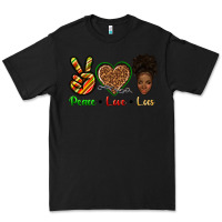 Black peace love locs Premium Tee - texasbilliewilder