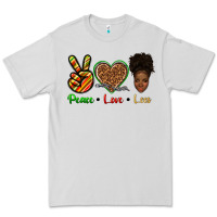 Dove Grey peace love locs Premium Tee - texasbilliewilder