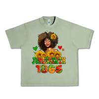 Oil Green afro woman juneteenth 1865 Urban Heavy Tee - AdoDesignShop