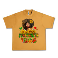 Peanut Butter afro woman juneteenth 1865 Urban Heavy Tee - AdoDesignShop
