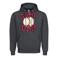 Smoke game day baseball Zipper Hoodie - MaliasSmallBusiness