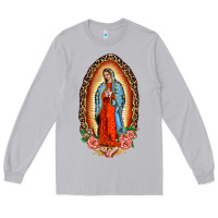 Moon Dust our lady of guadalupe leopard and roses Long Sleeve Tee - BarkalooDesign